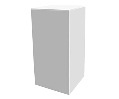 White Acrylic Display Box with One Open Side No Lid Tall Vertical Plinth Column 12" x 12" x 24" Merchandise Retail Socle Product Riser by Marketing Holders