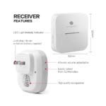 SS130 Wireless Magnetic Door Open Chime, 500ft, 95dB