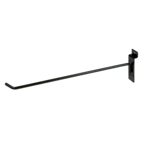 Econoco Slatwall Deluxe Hooks, 96 Pack, Black, 12in - color: Black, size: 12" Length
