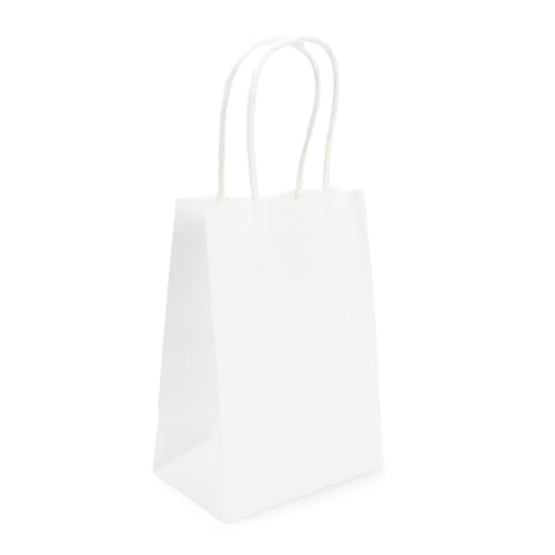 ClearBags Paper Merchandise Handle Bags (White, 4 3/4 x 2 15/16 x 6 1/2) - color: White, size: 4 3/4 x 2 15/16 x 6 1/2