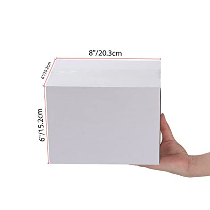 Calenzana 8x6x6 Shipping Boxes Set of 40, White Corrugated Cardboard Box for Mailing Packing Gifts Small Business - size: 8x6x6, style: 40 Pack