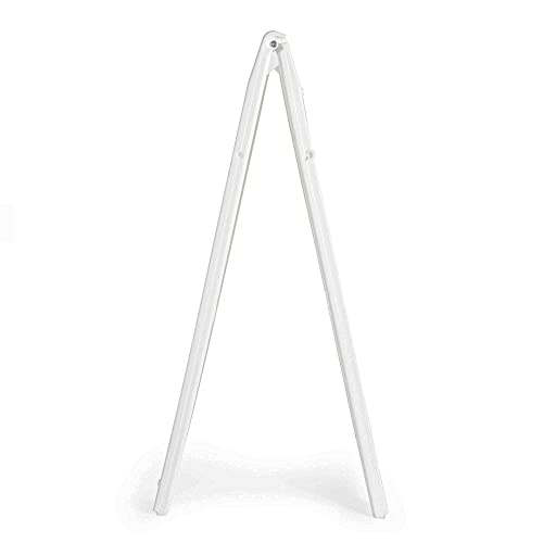 Plasticade Signicade Deluxe A Frame Sidewalk Curb Sign Portable Folding Double Sided Display with Quick Change System for Store Signs, White (2 Pack)