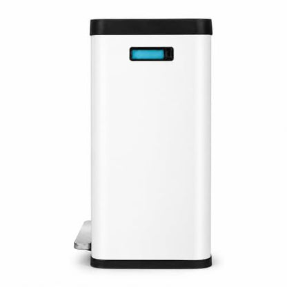 Home Zone Living 19 Gallon Kitchen Trash Can with Dual Compartments - color: White, size: 19 Gallon