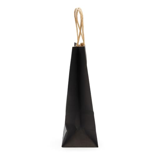 ClearBags Paper Merchandise Handle Bags (Black, 5 1/2 x 3 1/8 x 8 7/16) - color: Black, size: 5 1/2 x 3 1/8 x 8 7/16