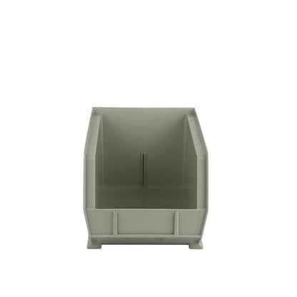 15" x 8" x 7" (12 Pack) Plastic Stackable Storage Bin, Gray/Brown - color: Gray/Brown, size: 12 Pack
