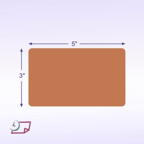 NextDayLabels 500 Rectangle Stickers, Color Coding Labels Roll, (3" x 5") - color: Tan