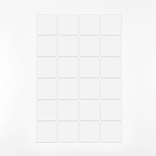 Dry Erase Magnets, 24 Pack 4x4 in, Magnetic Notes for Whiteboard and Fridge - color: White