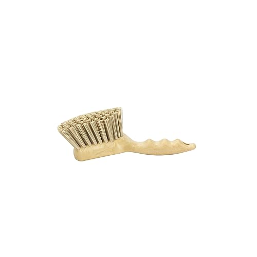 SPARTA 40541EC25 Plastic Scrub Brush, Utility Brush, Kitchen Brush With Hanging Hole For Cleaning, 8 Inches, Tan - color: Tan