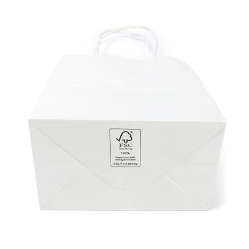 ClearBags Paper Merchandise Handle Bags (White, 4 3/4 x 2 15/16 x 6 1/2) - color: White, size: 4 3/4 x 2 15/16 x 6 1/2