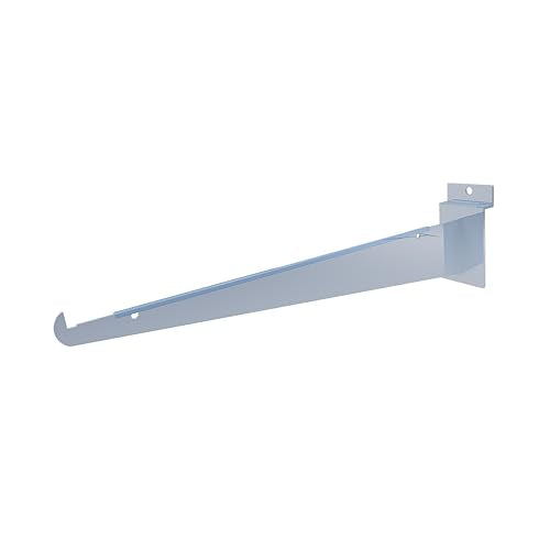 24 Pack 12'' Metal Slatwall Shelf Brackets with Lip Chrome - color: Chrome, size: 12 Inch