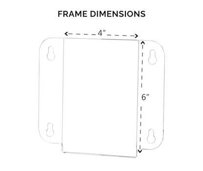 Window Sign Holder 4"W x 6"H Double Sided with Suction Cups Clear Acrylic for Hours of Operation Special Events Sales and Temporary Notices for Business Offices and Retail Stores by Marketing Holders - size: 4"W x 6"H