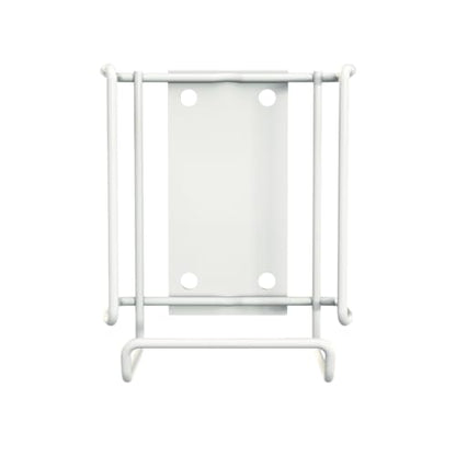 WIPESPLUS Wall Bracket Wipes Canister Holder with Screw and Tape Mounting Hardware for Supermarkets, Retail, and Business, 6.5 Inches, White - size: 1 Count (Pack of 1)