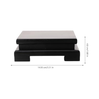 PRETYZOOM Wooden Display Stand Rectangular Base Pedestal for Buddha Statue Vase Flower Pot Home Decor Art Rack for Living Room Bedroom Shelf