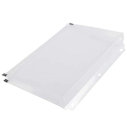 JAM PAPER Plastic 3 Hole Punch Binder Envelopes with Zip Closure - #10 Wallet Booklet - 6 x 9 1/2 - Clear - 12/Pack - color: Clear, size: 3 Hole Binder Pocket