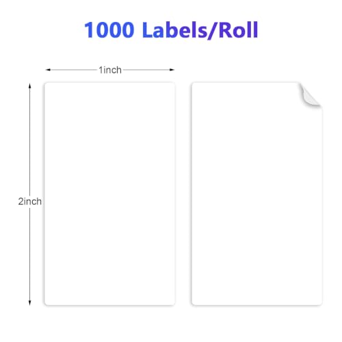 9527 Product 2" x 1" Sticker Labels Direct Thermal Labels 1000 Labels Per Roll - size: 2" x 1" | 1000 Labels