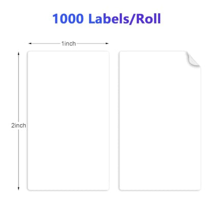 9527 Product 2" x 1" Sticker Labels Direct Thermal Labels 1000 Labels Per Roll - size: 2" x 1" | 1000 Labels