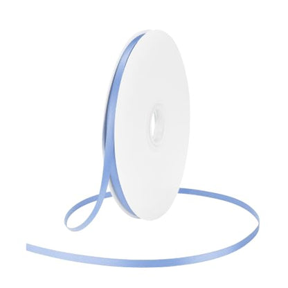 Dusty Blue Double Face Satin Ribbon 1/4 Inch x 100 Yards - color: Dusty Blue, size: 1/4 Inch (6mm)