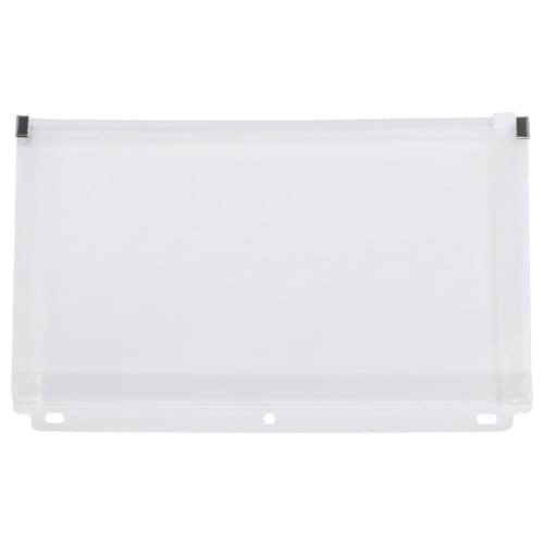JAM PAPER Plastic 3 Hole Punch Binder Envelopes with Zip Closure - #10 Wallet Booklet - 6 x 9 1/2 - Clear - 3/Pack - color: Clear, size: 3 Hole Binder Pocket - 3 Pack