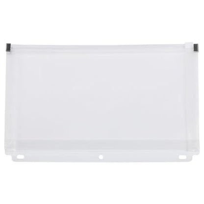 JAM PAPER Plastic 3 Hole Punch Binder Envelopes with Zip Closure - #10 Wallet Booklet - 6 x 9 1/2 - Clear - 3/Pack - color: Clear, size: 3 Hole Binder Pocket - 3 Pack