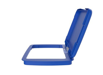 Rev-A-Shelf 32 Qt Garbage Can Lid for Base Kitchen and Bathroom Cabinet Bin - color: Blue, size: 32 QT