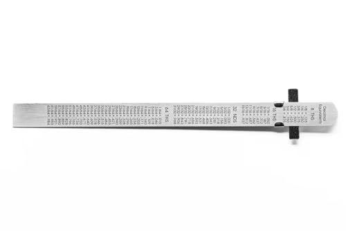 PEC Tools 6" Metal Pocket Ruler, 32nds/64ths & Decimal Equivalent, 3pcs - color: Decimal Equivalent Chart, size: 3