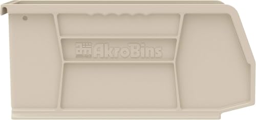 Akro-Mils 30237 AkroBins Plastic Storage Bins, 9"x6"x5", Stone, 12-Pack - color: Stone