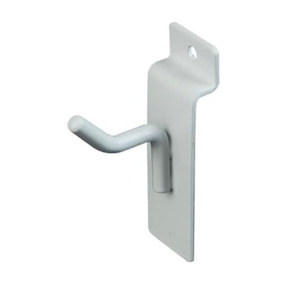 Econoco Slatwall Deluxe Hooks, 96 Pack, White, 1in - color: White, size: 1" Length