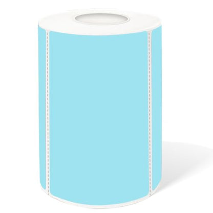 2×3 Inch Blue Removable Thermal Labels,Self-Adhesive Square Direct Thermal Labels,300 Sheets per Roll with Perforated Lines - color: Blue, size: 2×3 inch