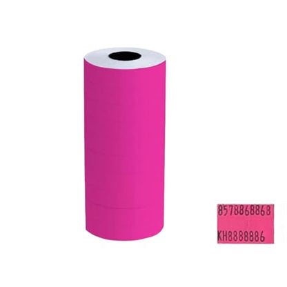 MX-6600 Price Labels | Double Line Pricemarker Labels Paper for MX-6602/YH-689/G6600/CN-6600EOS | Price Gun Stickers |10 Rolls/5000pcs, Without Gun (Pink) - color: Pink