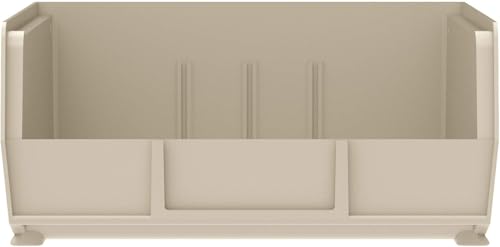 Akro-Mils 30235 AkroBins Plastic Storage Bins, 11"x11"x5", Stone, 6-Pack - color: Stone