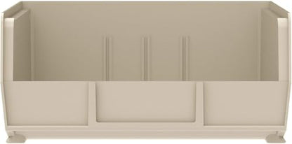 Akro-Mils 30235 AkroBins Plastic Storage Bins, 11"x11"x5", Stone, 6-Pack - color: Stone