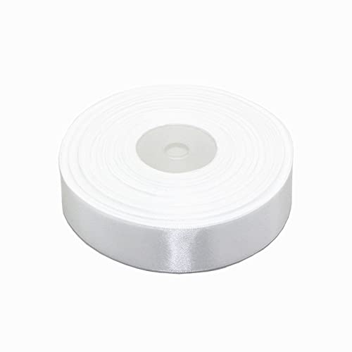 White Satin Ribbon 1 Inch for Gift Wrapping, 50 Yards in Length - color: White, size: 1"