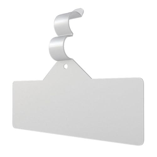 50 Pack Wire Shelf Label Holder 3"W 1.25"H Clear Plastic Price Tag Display