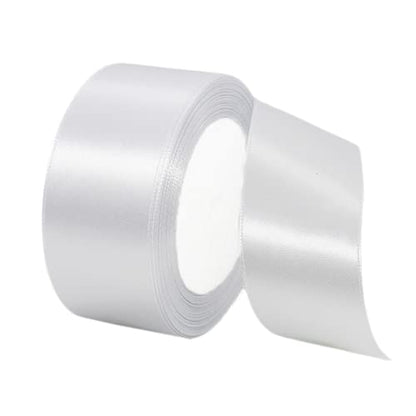 White Satin Ribbon 1.5 Inch for Gift Wrapping, 50 Yards in Length - color: White, size: 1.5"