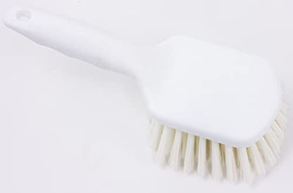 SPARTA 40541EC02 Plastic Scrub Brush, Utility Brush, Kitchen Brush With Hanging Hole For Cleaning, 8 Inches, White - color: White