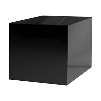 Marketing Holders 14" Acrylic Display Riser Box with One Open Side Versatile Black Square One Piece Retail Merchandise Storage Bin or Product Platform No Assembly - size: 14"w x 14"d x 14"h Black