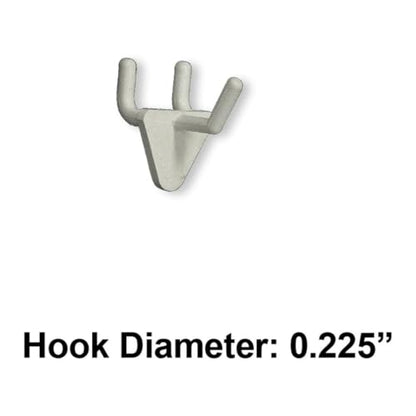 Azar 800071-WHT 1-Inch Plastic Hook, 50-Pack