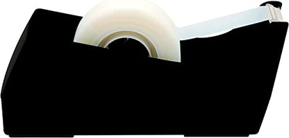 Scotch Desktop Tape Dispenser, Black, 2.7". x 2.7". x 6.4"., 1 Tape Dispenser, Polystyrene (PS) (Pack of 6) - size: 6-Pack