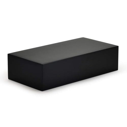 Oirlv Solid Wood Minimalism Style Jewelry Display Stand Showcase Jewelry Organizer Black Square Holder (SM05305) - color: SM05305