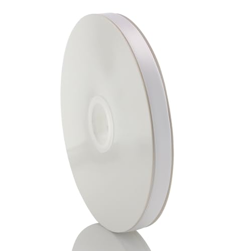 Double Faced White Satin Ribbon: 3/8 Inch 100 Yards Roll - color: 3/8 White