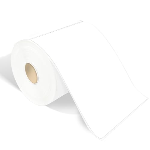 4×6 Inch White Removable Thermal Labels,Waterproof Thermal Label Stickers,200 Sheets per Roll with Perforated Lines - color: White, size: 4×6 inch