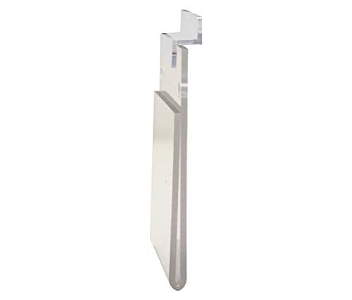 Slatwall Sign Holder for 3.5" x 2" Horizontal Product Labels Business Cards or Stickers Clear Acrylic for Retail Stores Supermarkets and Pharmacies by Marketing Holders