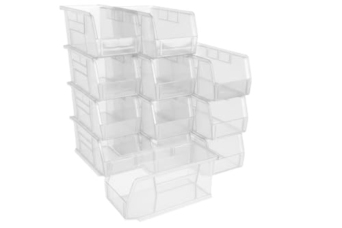 HE HUDSON EXCHANGE 11" x 5.5" x 5" (12 Pack) Plastic Stackable Storage Bin, Clear - color: Clear, size: 12 Pack