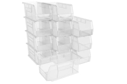 HE HUDSON EXCHANGE 11" x 5.5" x 5" (12 Pack) Plastic Stackable Storage Bin, Clear - color: Clear, size: 12 Pack