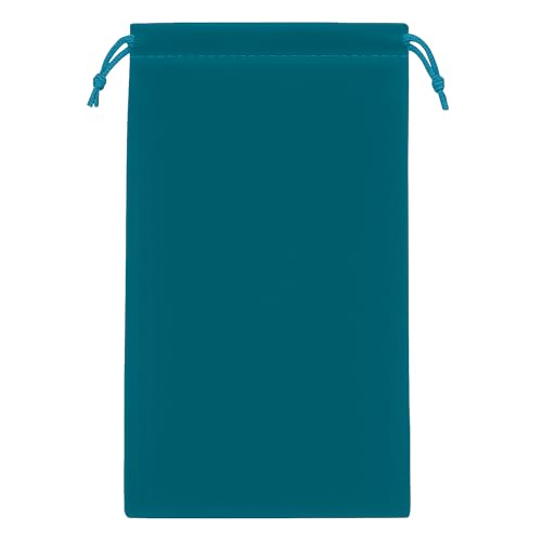 Mandala Crafts 8x17 Teal Velvet Drawstring Bags for Shoe Dusting Bags - color: Teal 8X17 Inches, size: 1 Count (Pack of 10)