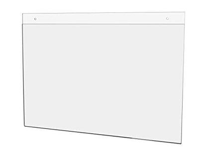 25 Pack Wall Sign Holder 17" x 11" Horizontal with 2 Predrilled Holes and Hanging Hardware for Property Listings and Opend House Details in Real Estate Agencies Clear Acrylic by Marketing Holders - size: 17" w x 11" h