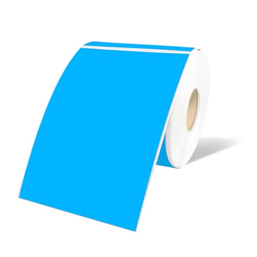 STARLIBOO 3"X5" Rectangle Colored Labels, Removable Moving Labels for Boxes, Permanent Warehouse Moving Stickers Square Label (250Labels, Blue) - color: Blue, size: 3*5 inch