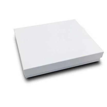 TheDisplayGuys 25 Cardboard Gift Jewelry Boxes w/Paddings #65-6.0x5.0x1 - color: White Swirl