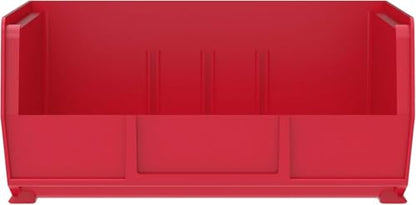 Akro-Mils 30235 AkroBins Plastic Storage Bins, 11"x11"x5", Red, 6-Pack - color: Red