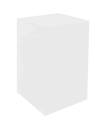 Display Cube Pedestal Art Sculpture Stand 12" x 12" x 18" No Lid White Acrylic One Piece Wedding Flowers Display Stand Trophy Art Figurine Showcase by Marketing Holders - size: 12"w x 12"d x 18"h